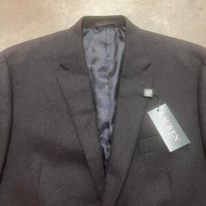 NWT Lauren Ralph Lauren wool cashmere men's‎ charcoal grey blazer